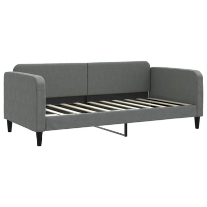 Day Bed without Mattress Dark Grey 90x190 cm Single Fabric