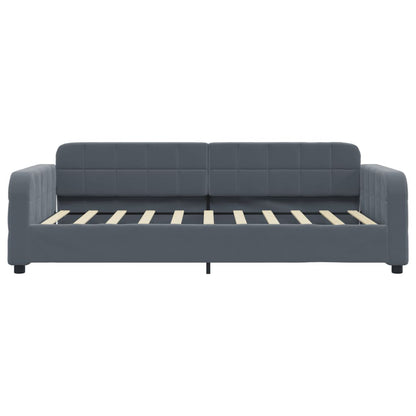 Day Bed without Mattress Dark Grey 90x190 cm Single Velvet