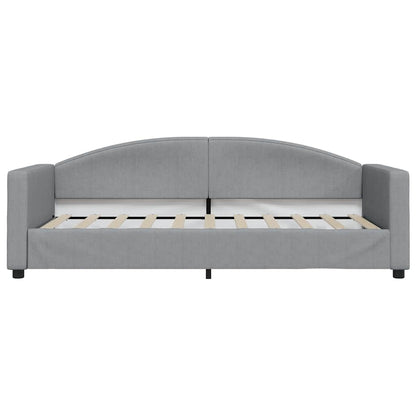 Day Bed without Mattress Light Grey 90x190 cm Single Fabric