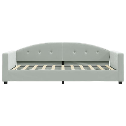 Day Bed without Mattress Light Grey 90x190 cm Single Velvet