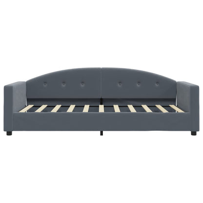 Day Bed without Mattress Dark Grey 90x190 cm Single Velvet