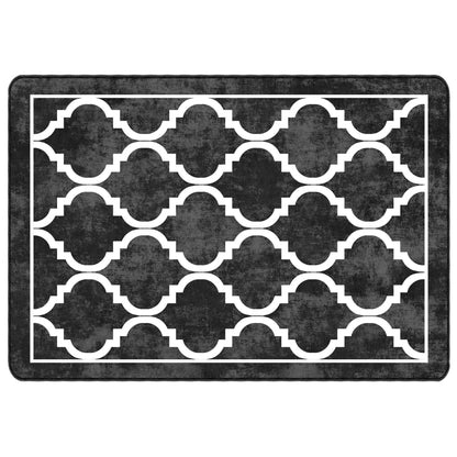 Rug Washable Black and White 120x180 cm