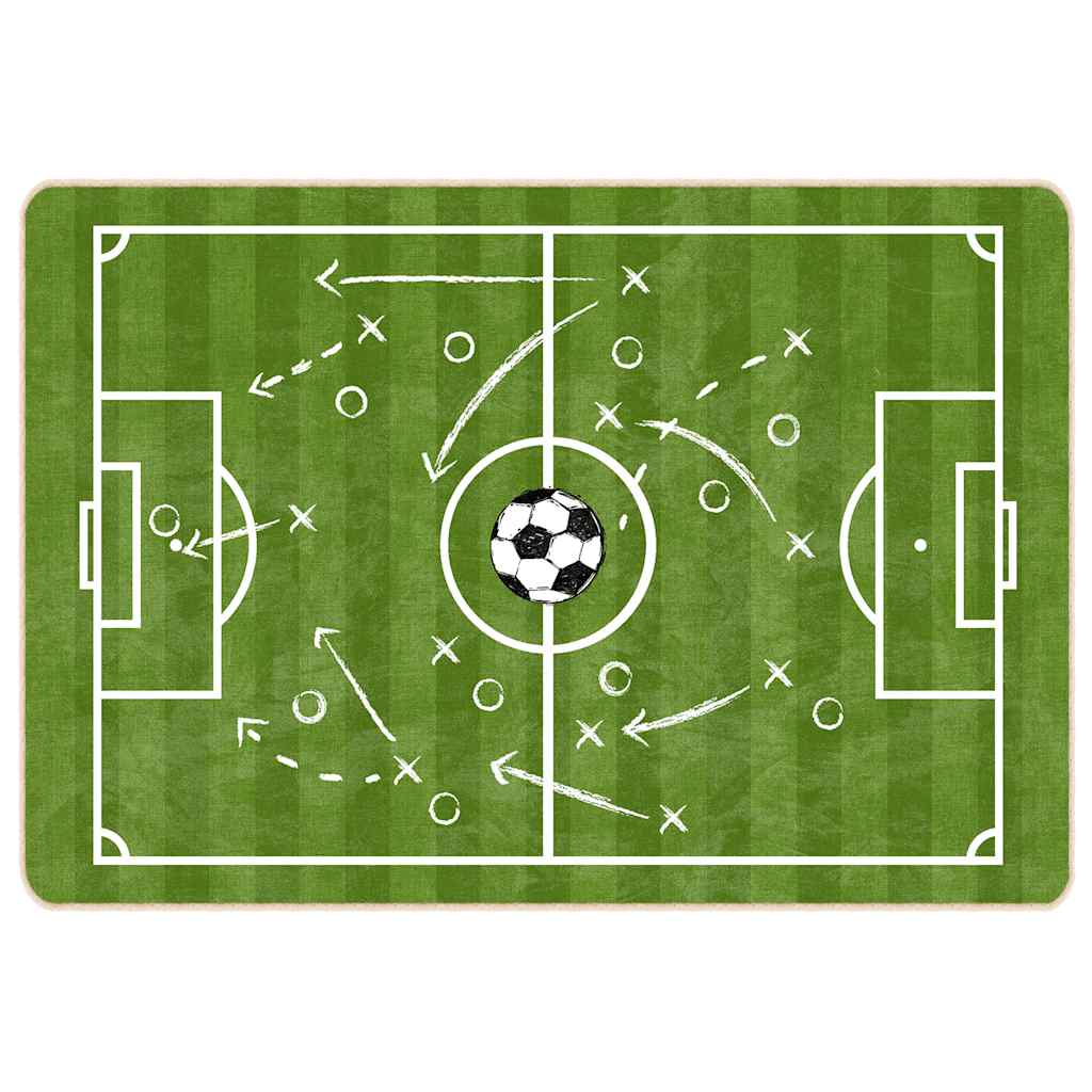 Kids' Rug Green 160x230 cm Football Field Washable