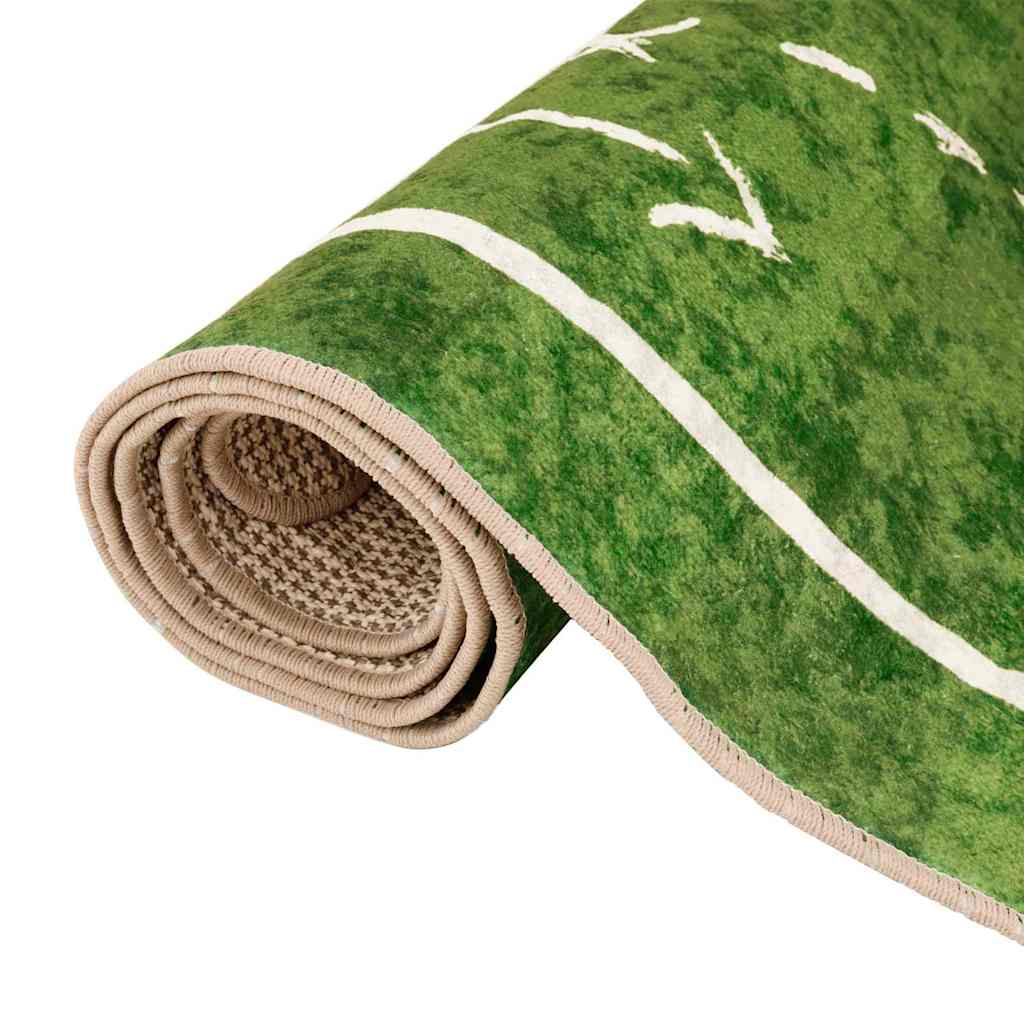 Kids' Rug Green 160x230 cm Football Field Washable