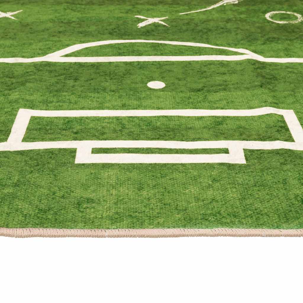 Kids' Rug Green 160x230 cm Football Field Washable
