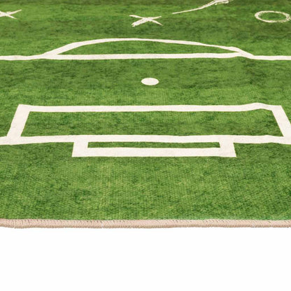 Kids' Rug Green 160x230 cm Football Field Washable