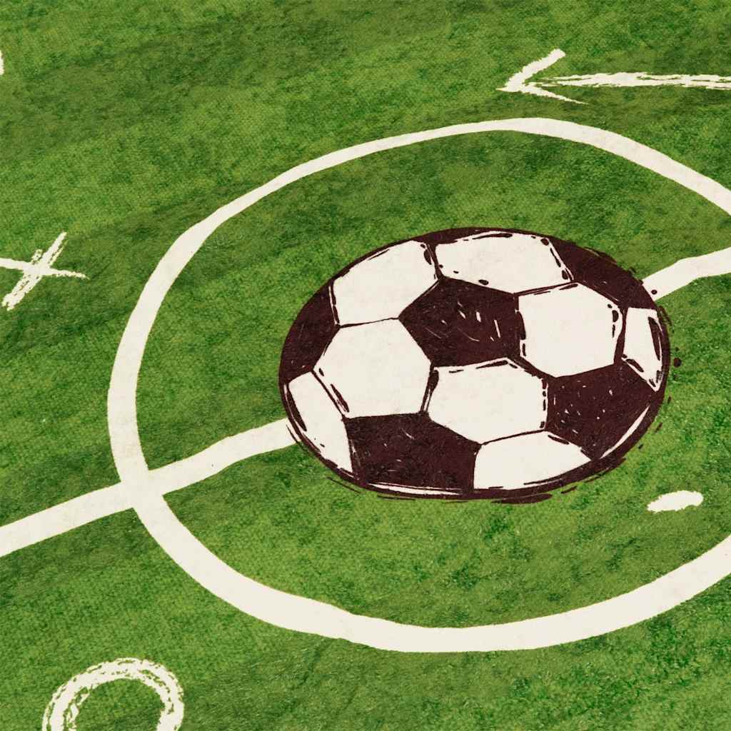 Kids' Rug Green 160x230 cm Football Field Washable