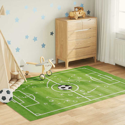 Kids' Rug Green 160x230 cm Football Field Washable