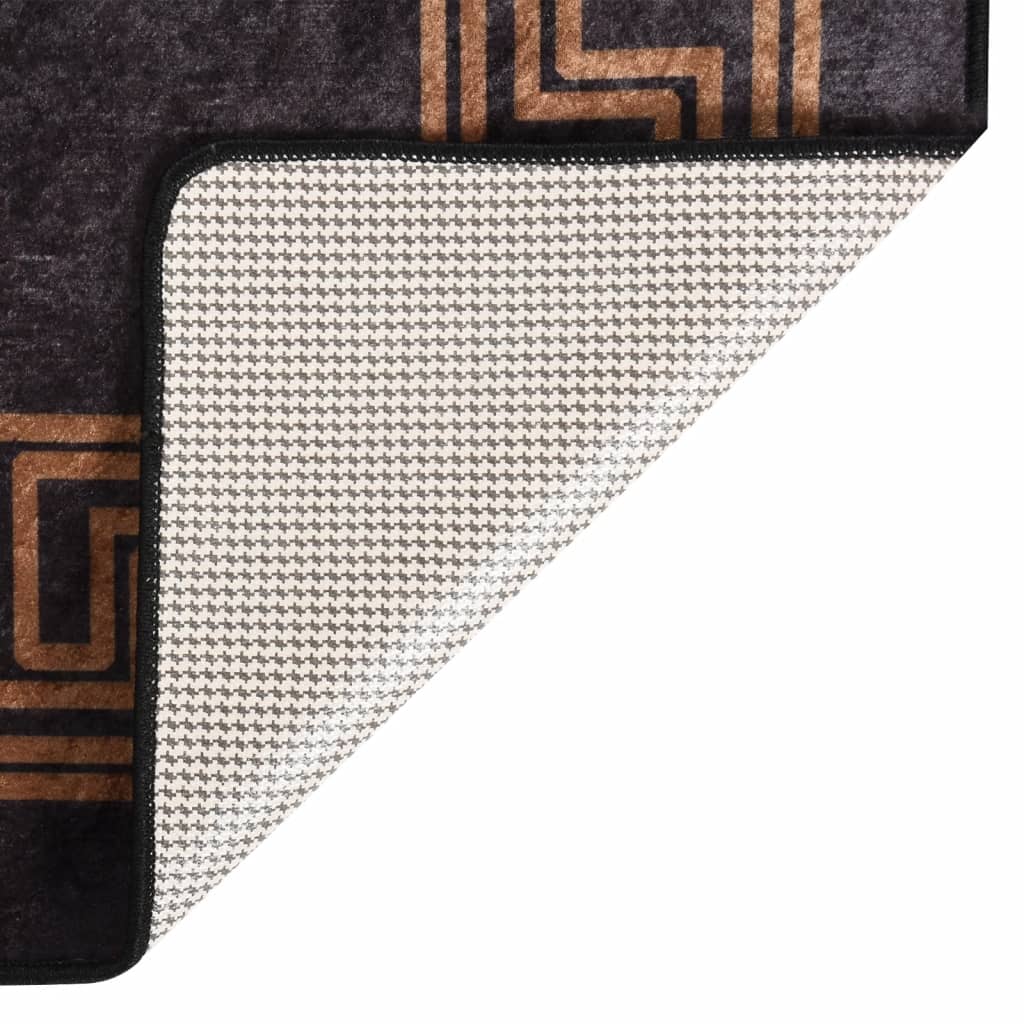 Rug Washable Black and Gold 400x300 cm