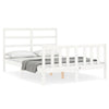 Bed Frame without Mattress White 140x200 cm Solid Wood Pine