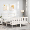 Bed Frame without Mattress White 140x200 cm Solid Wood Pine