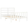 Bed Frame without Mattress White 140x200 cm Solid Wood Pine