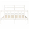 Bed Frame without Mattress White 140x200 cm Solid Wood Pine