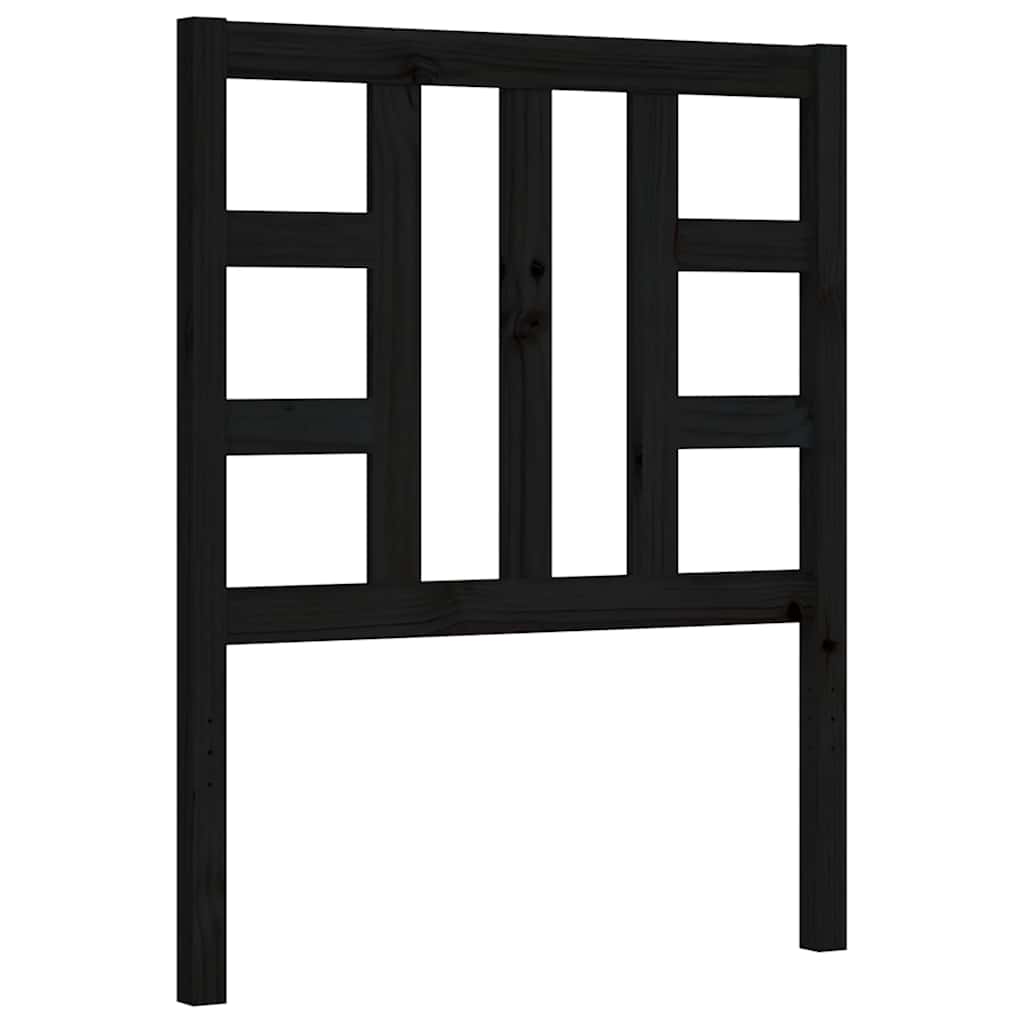 Bed Frame without Mattress Black Small Single Solid Wood Pine