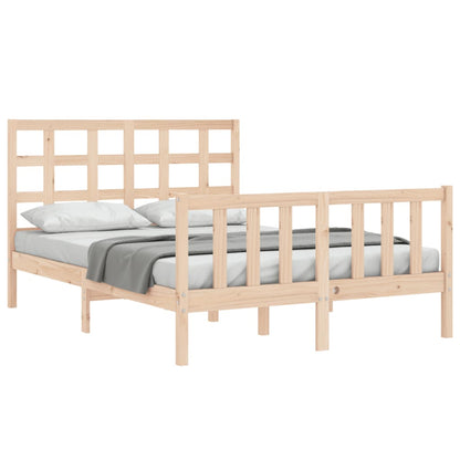 Bed Frame without Mattress Double Solid Wood Pine