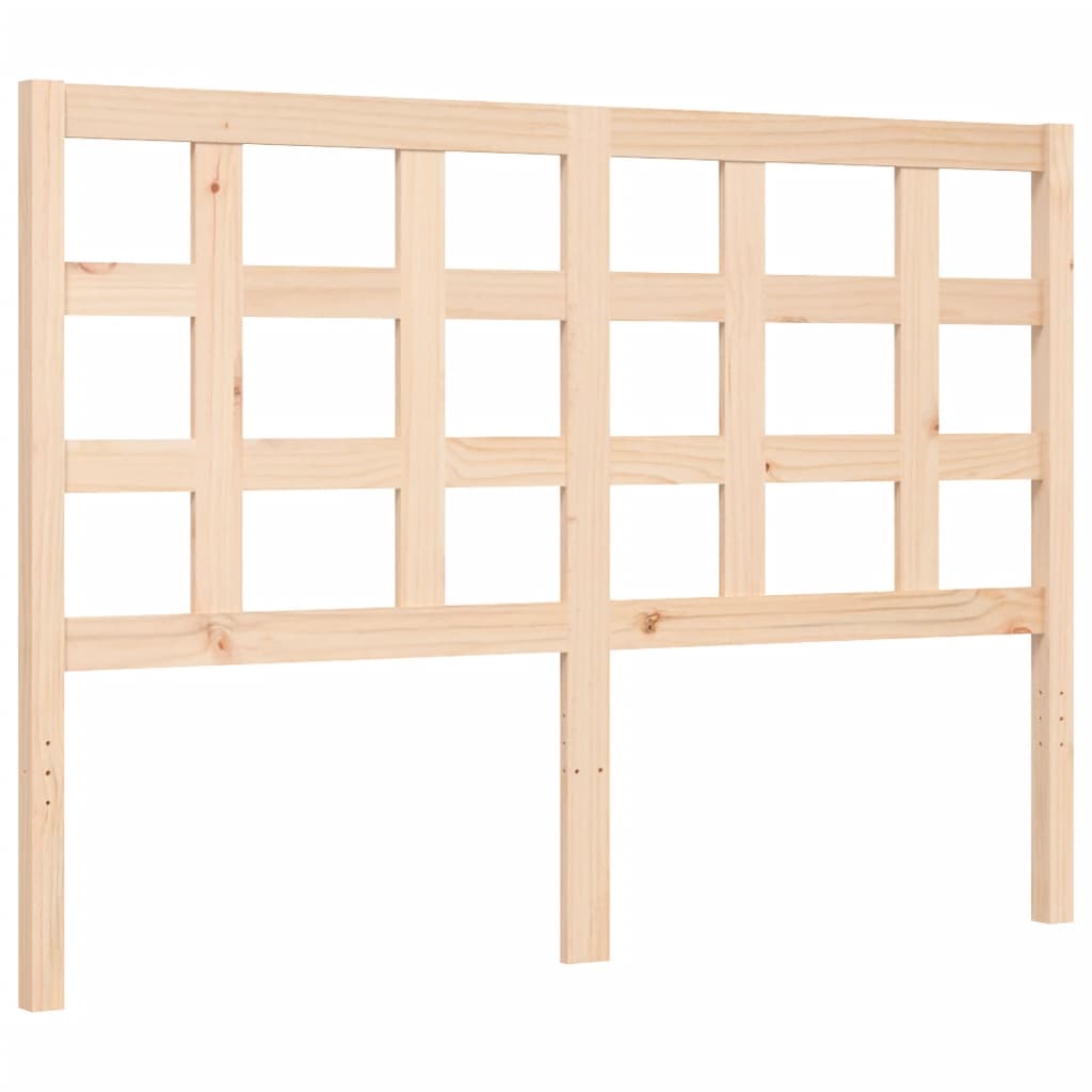 Bed Frame without Mattress Double Solid Wood Pine