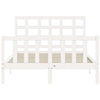 Bed Frame without Mattress White 140x200 cm Solid Wood Pine