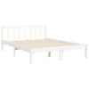 Bed Frame without Mattress White 140x200 cm Solid Wood Pine