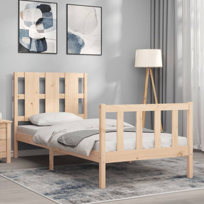 Bed Frame without Mattress 100x200 cm Solid Wood Pine