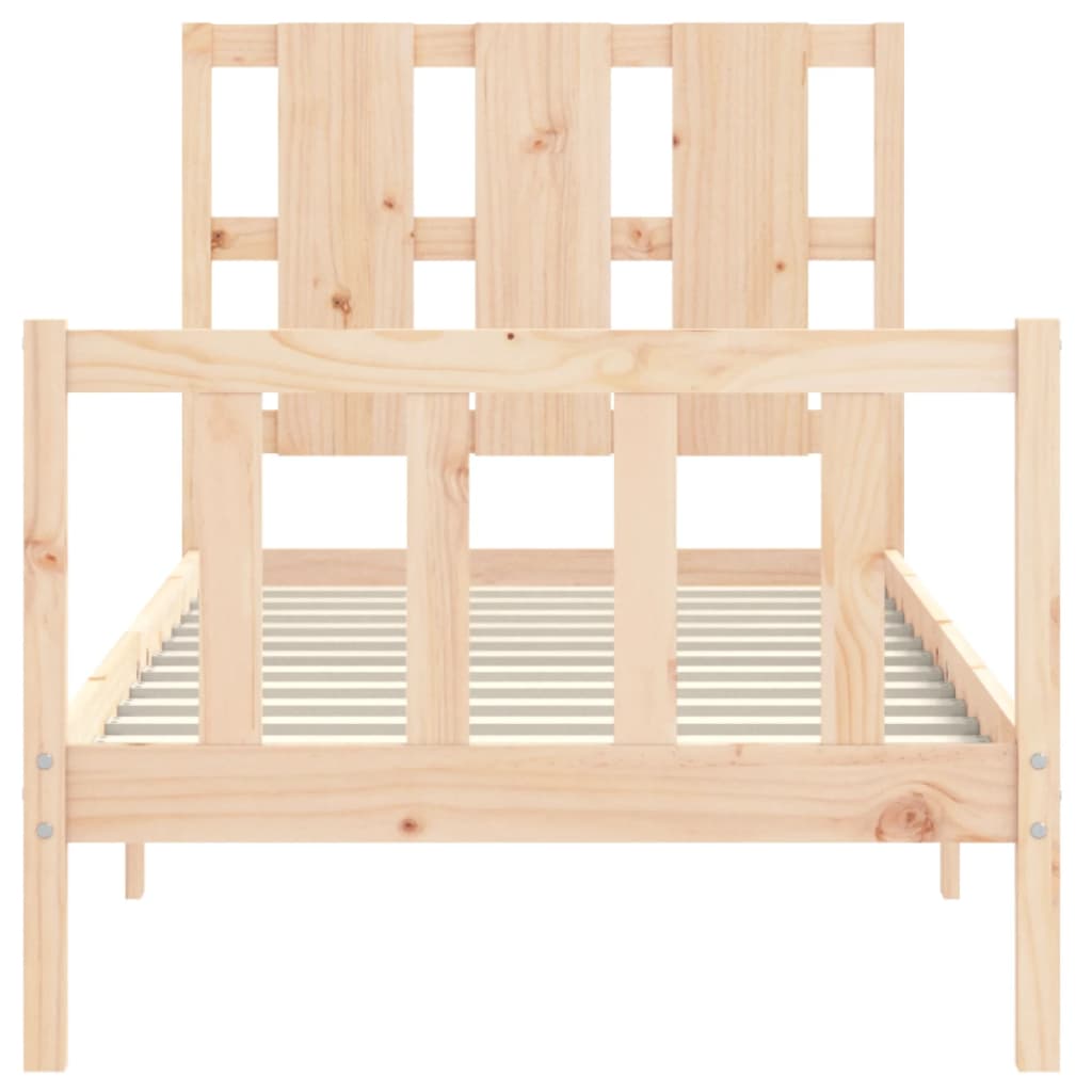 Bed Frame without Mattress 100x200 cm Solid Wood Pine