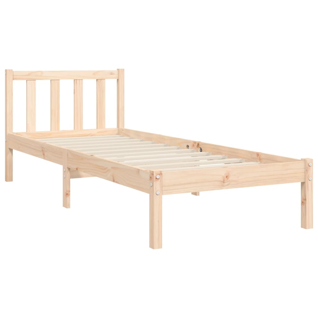 Bed Frame without Mattress 100x200 cm Solid Wood Pine