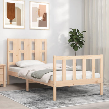 Bed Frame without Mattress 100x200 cm Solid Wood Pine