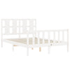Bed Frame without Mattress White 140x200 cm Solid Wood Pine