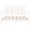 Bed Frame without Mattress White 140x200 cm Solid Wood Pine