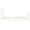 Bed Frame without Mattress White 140x200 cm Solid Wood Pine