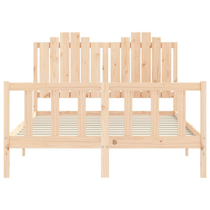 Bed Frame without Mattress 140x200 cm Solid Wood Pine