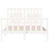 Bed Frame without Mattress White 140x200 cm Solid Wood Pine