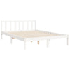 Bed Frame without Mattress White 140x200 cm Solid Wood Pine