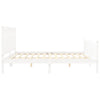 Bed Frame without Mattress White 200x200 cm Solid Wood Pine