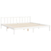 Bed Frame without Mattress White 200x200 cm Solid Wood Pine