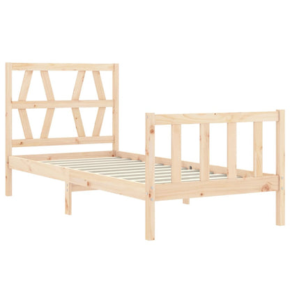 Bed Frame without Mattress 100x200 cm Solid Wood Pine