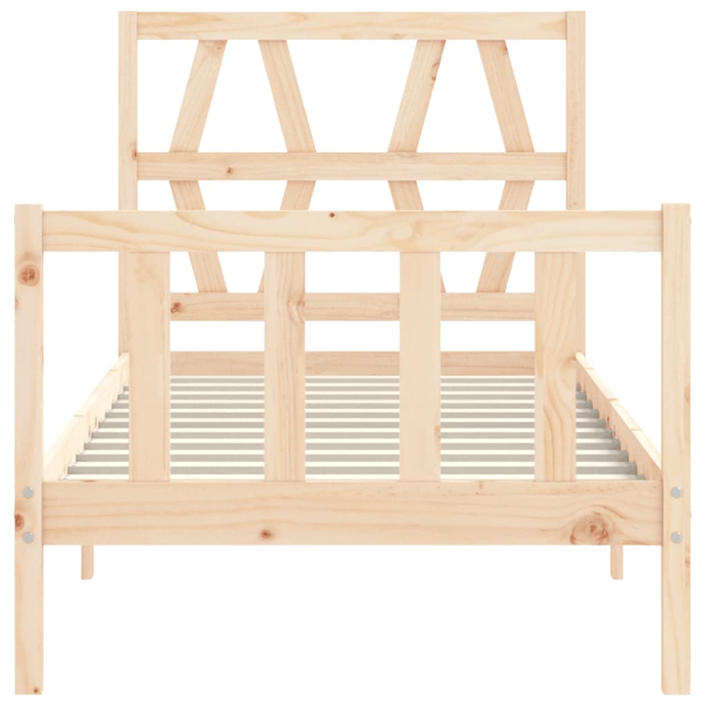 Bed Frame without Mattress 100x200 cm Solid Wood Pine