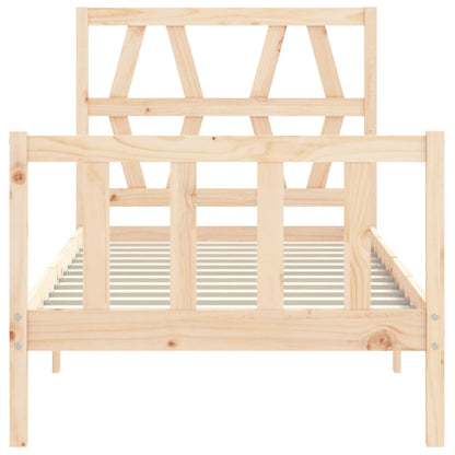 Bed Frame without Mattress 100x200 cm Solid Wood Pine