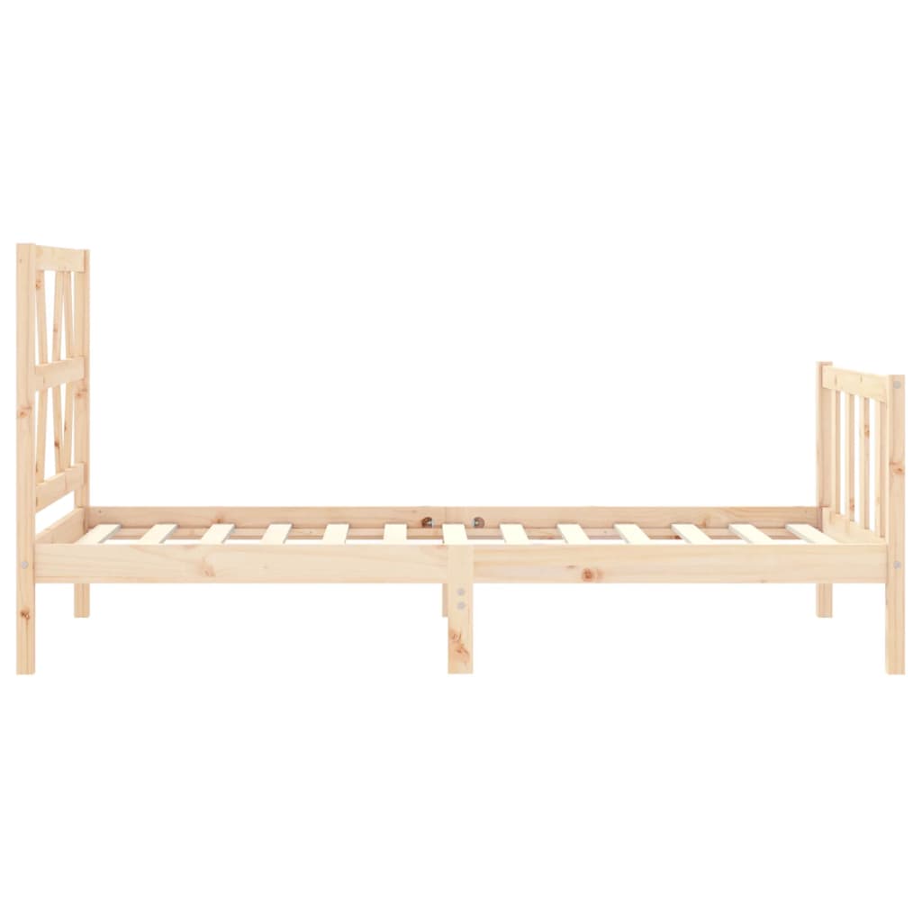 Bed Frame without Mattress 100x200 cm Solid Wood Pine