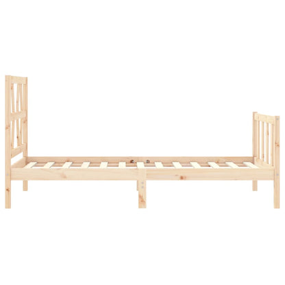 Bed Frame without Mattress 100x200 cm Solid Wood Pine