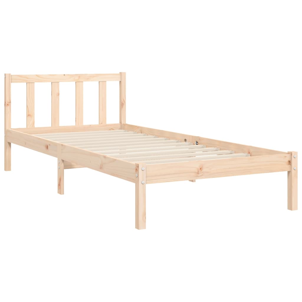 Bed Frame without Mattress 100x200 cm Solid Wood Pine