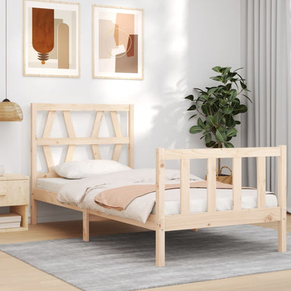 Bed Frame without Mattress 100x200 cm Solid Wood Pine