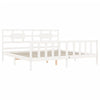 Bed Frame without Mattress White 200x200 cm Solid Wood Pine