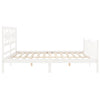 Bed Frame without Mattress White 200x200 cm Solid Wood Pine