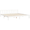 Bed Frame without Mattress White 200x200 cm Solid Wood Pine