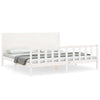 Bed Frame without Mattress White 200x200 cm Solid Wood Pine