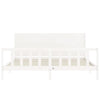 Bed Frame without Mattress White 200x200 cm Solid Wood Pine