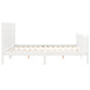 Bed Frame without Mattress White 200x200 cm Solid Wood Pine