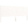 Bed Frame without Mattress White 200x200 cm Solid Wood Pine