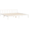Bed Frame without Mattress White 200x200 cm Solid Wood Pine