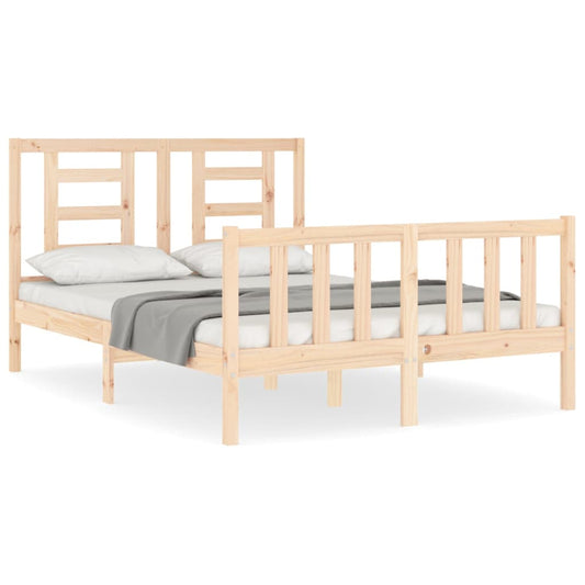 Bed Frame without Mattress 140x200 cm Solid Wood Pine